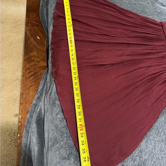 J. Crew Red Ruched Midi Dress V-Neck Sleeveless - Picture 7 of 13